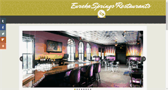 Desktop Screenshot of eurekaspringsrestaurant.com